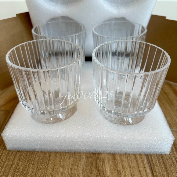 8oz Fluted Glass Parfait Cup Set Clear 4pk - Hearth & Hand Magnolia - Picture 6 of 7